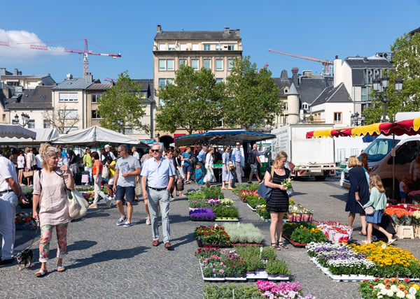 Flower Market in Luxembourg City
