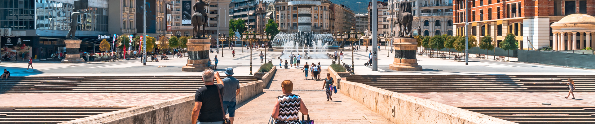 City Center Square in Skopje, Macedonia