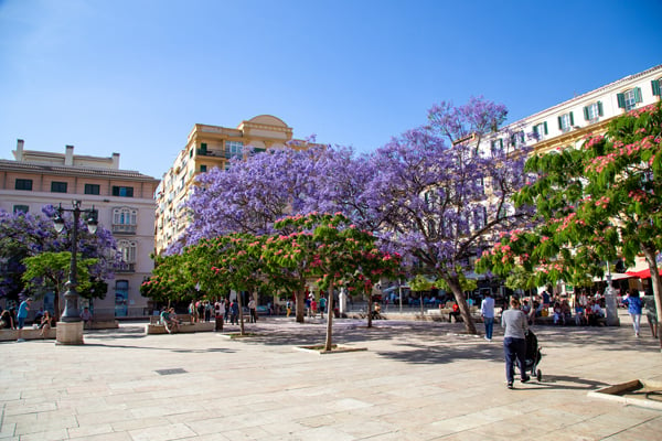 Plaza de La Merced in Malaga, Spain