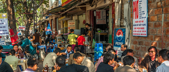 Breakfast on the Streets of Hanoi, Vietnam