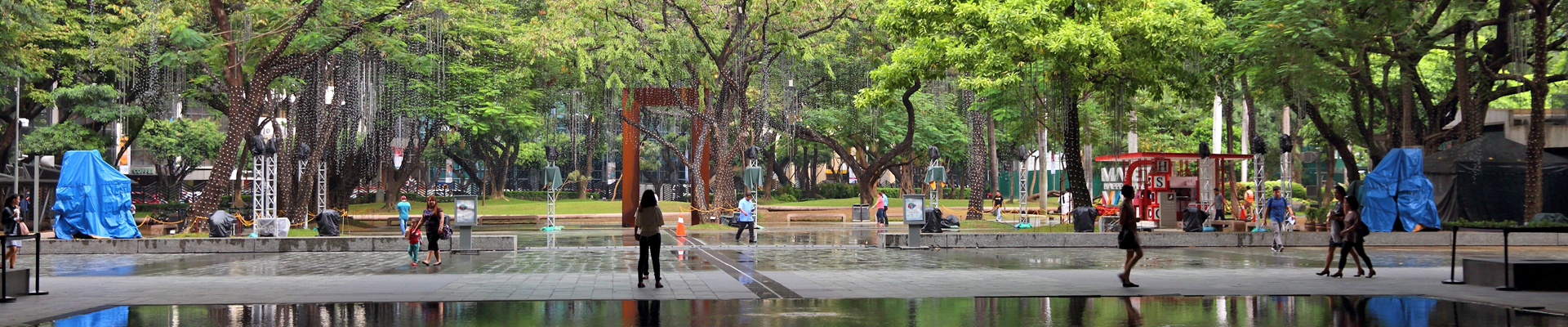 Ayala Triangle in Makati City, Metro Manila, Philippines