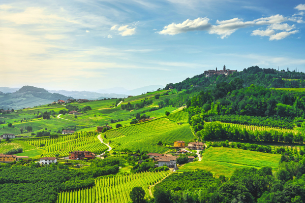 La Morra in the Piedmont Region of Italy