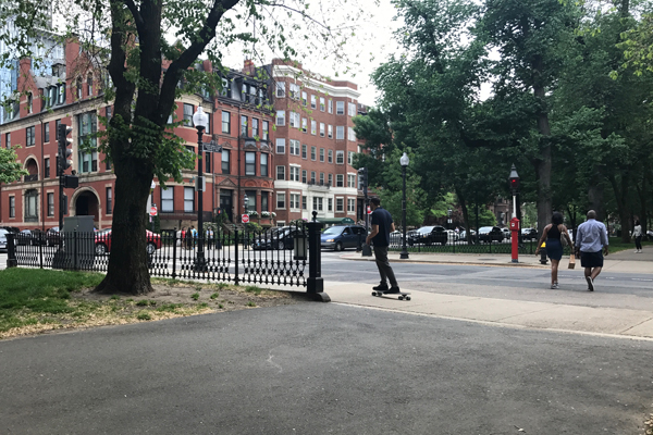 Commonwealth Avenue Mall in Back Bay, Boston