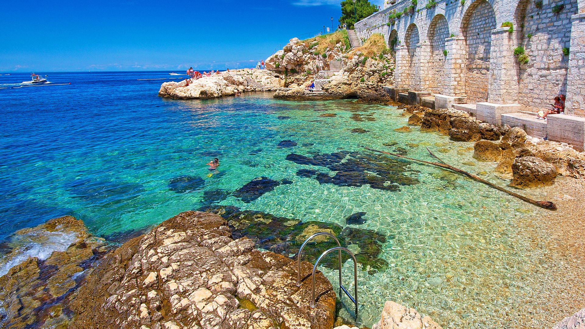 Swimming in Rovinj, Croatia