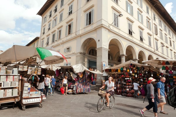 Outdoor Market in Florence, Italy