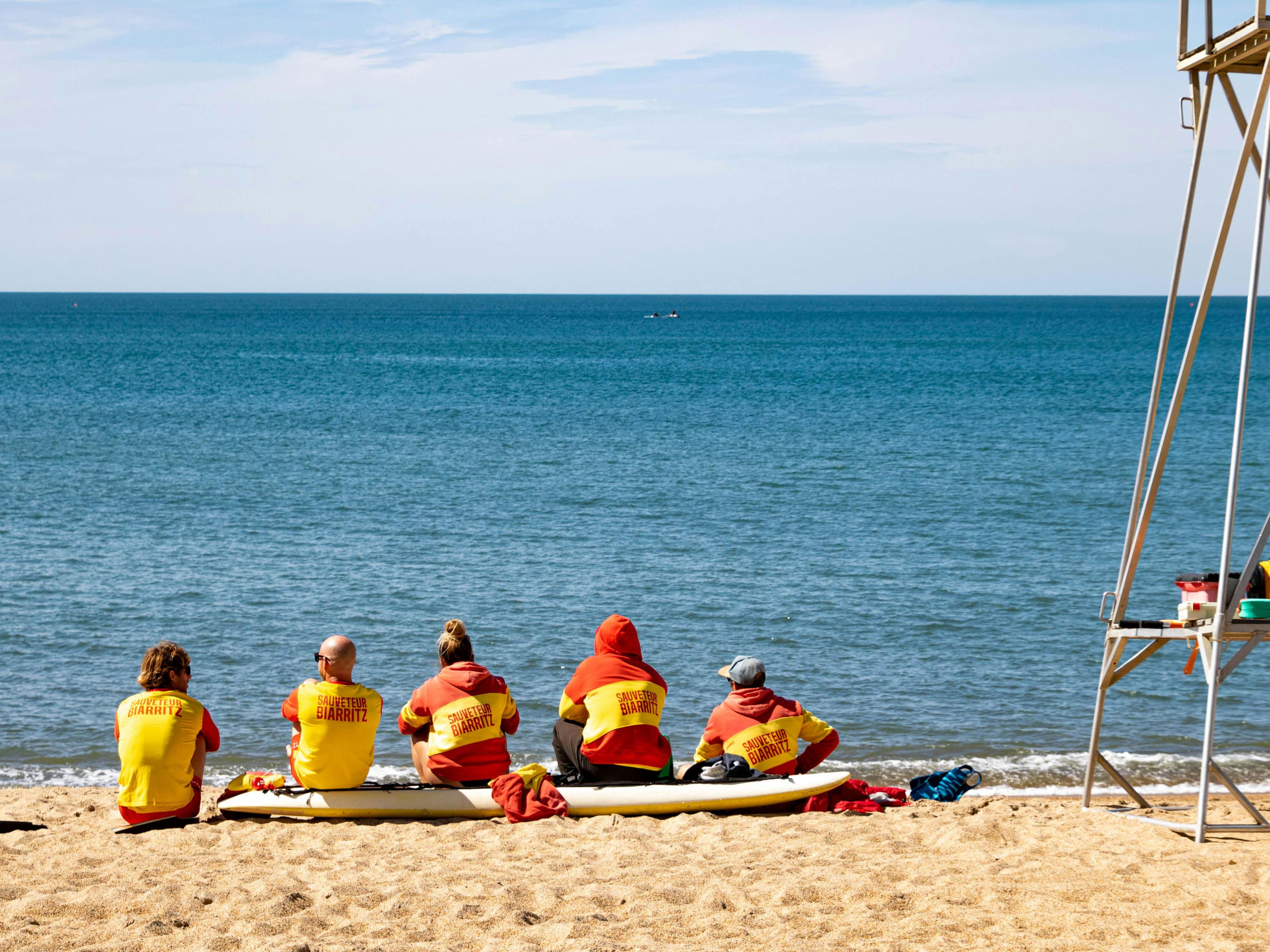 Lifeguards in Biarritz, France
