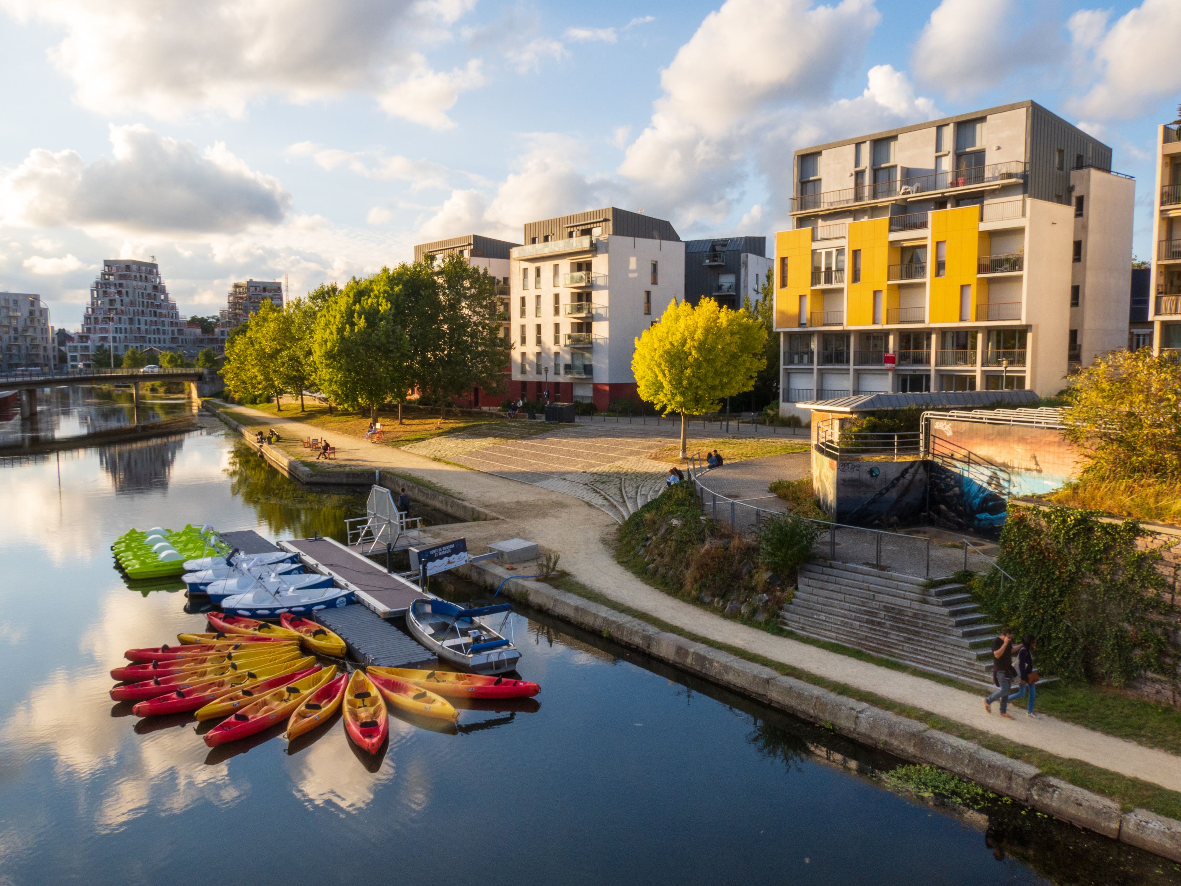 Vilaine River in Rennes, France