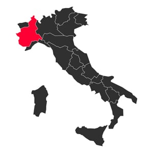 Map Piedmont Italy