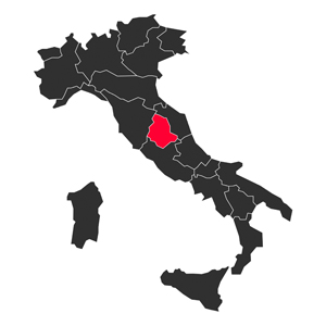 Map Umbria Italy