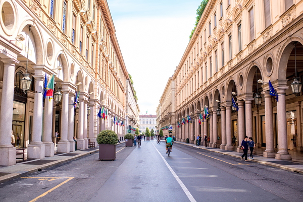 Via Garibaldi in Turin, Italy