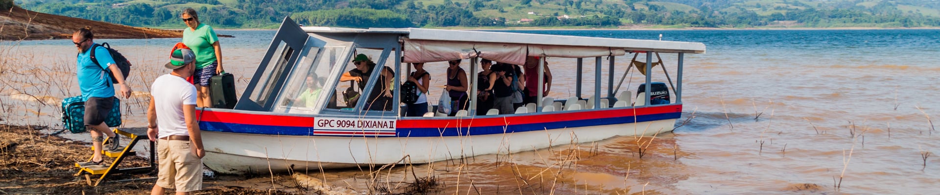Ferry Crossing Laguna de Arenal in Costa Rica
