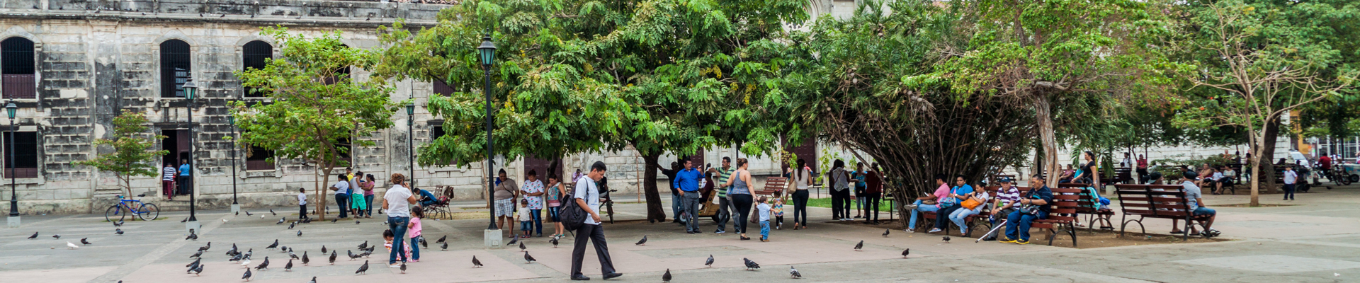 Parque Central Square in Leon, Nicaragua