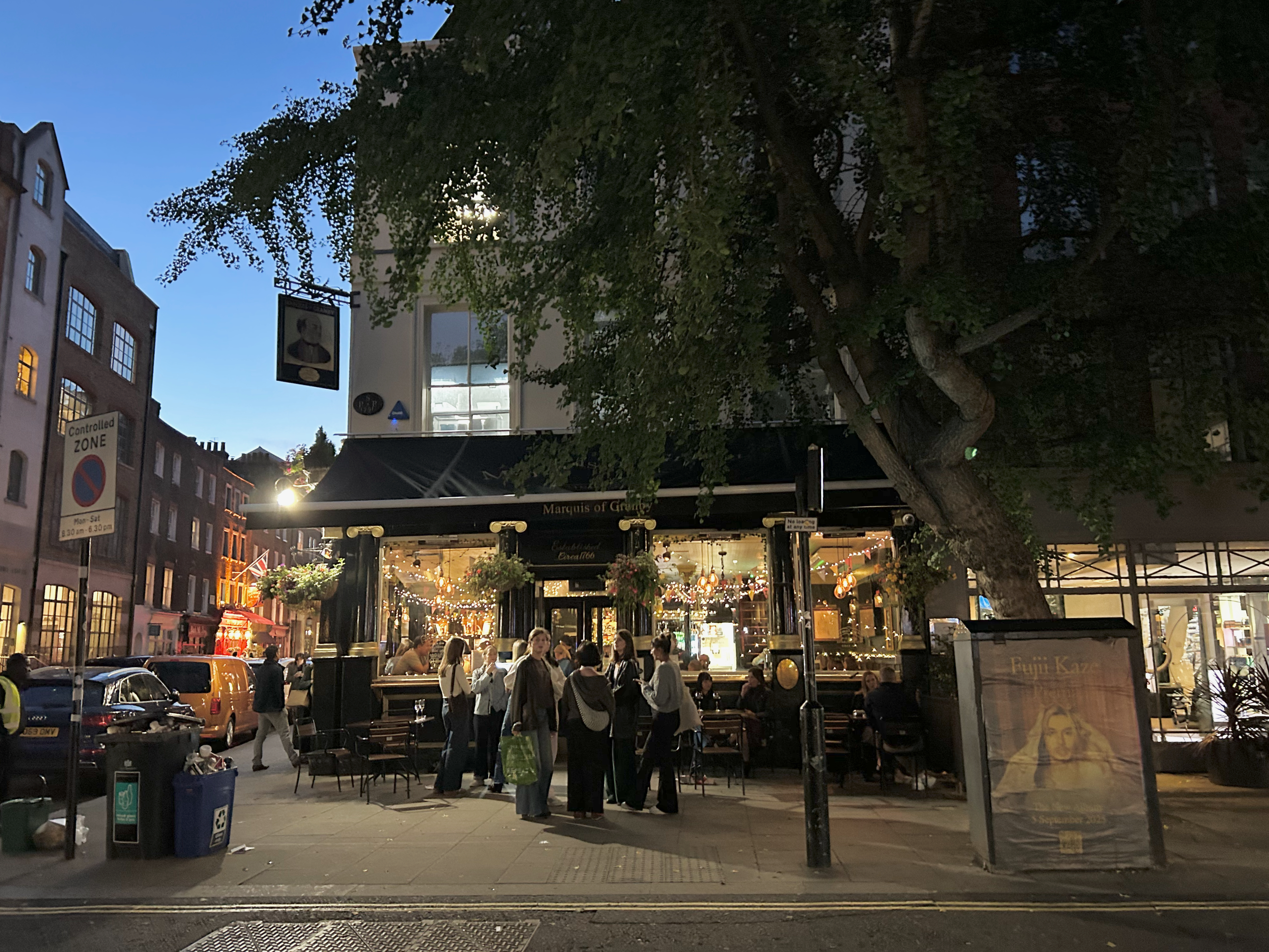 Marquis of Granby Pub in Fitzrovia