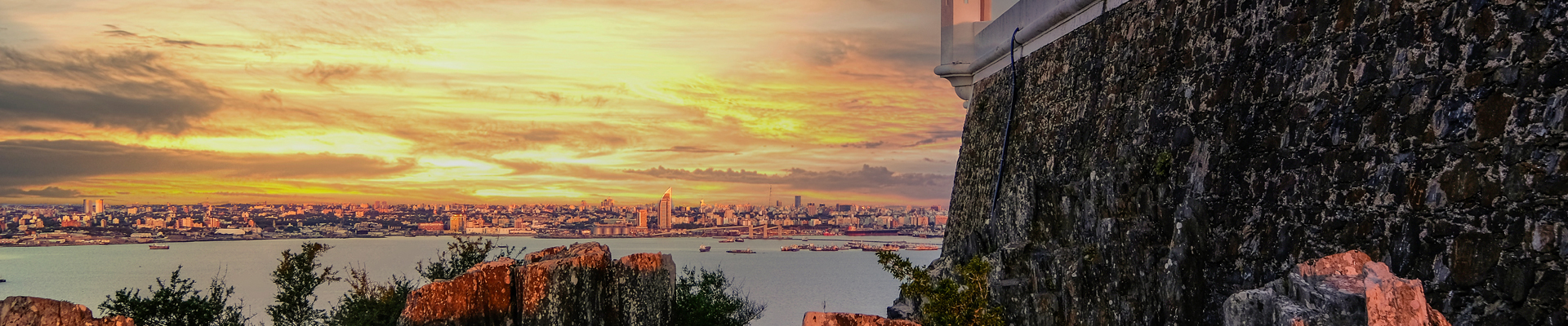 View from Fortaleza General Artigas in Montevideo, Uruguay