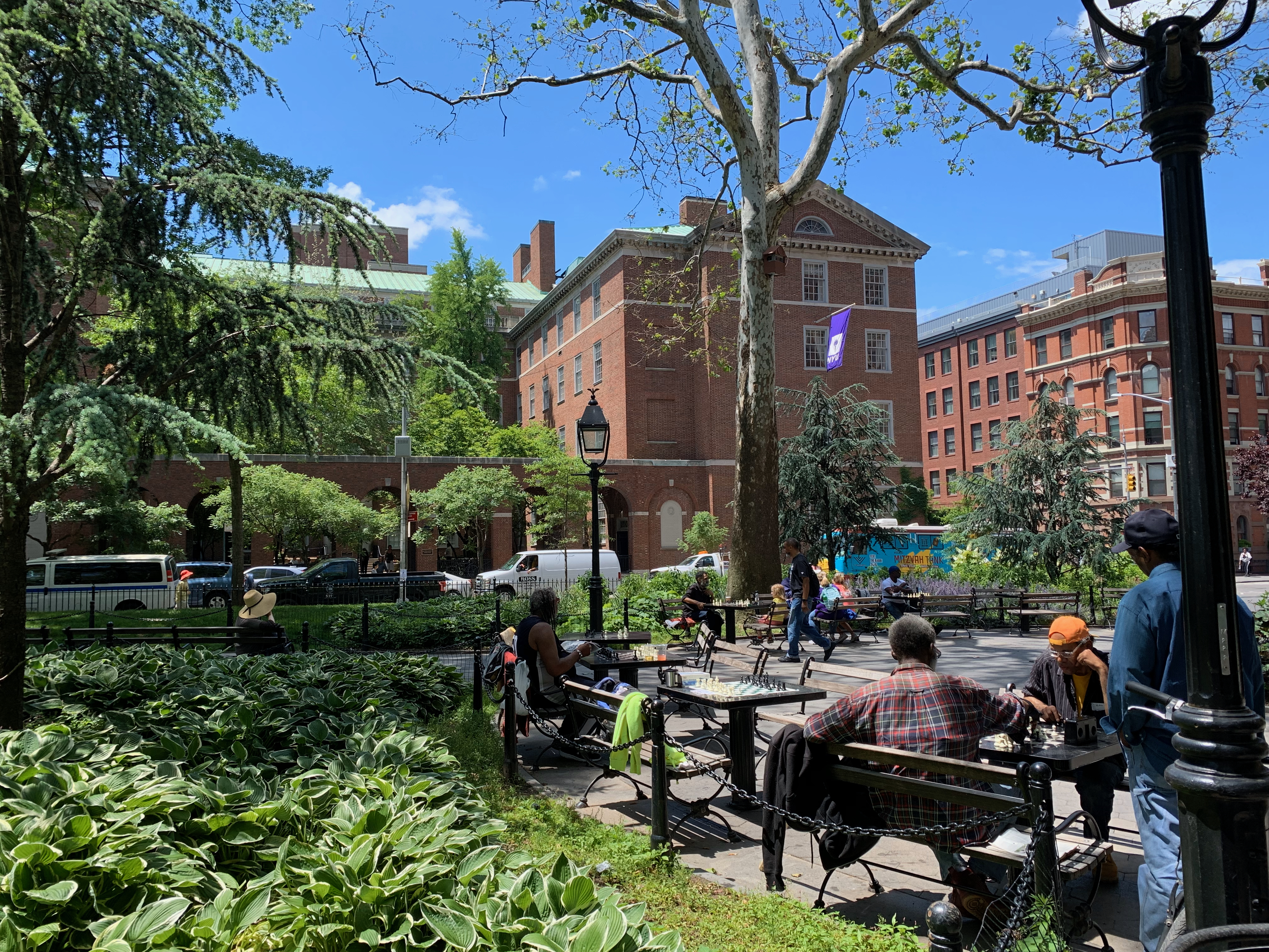 Chess Players in Washington Square Park, Greenwich Village