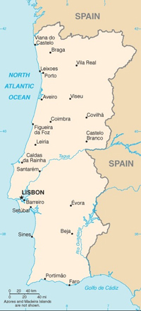map portugal