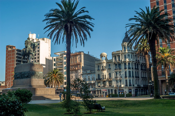 Independence Square in Montevideo, Uruguay