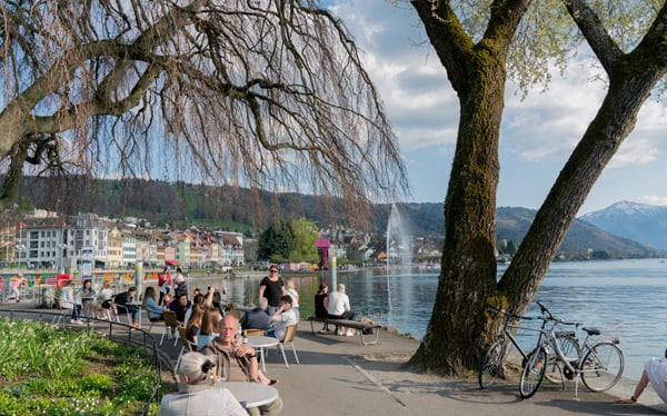 Afternoon on the Lake in Zug, Switzerland